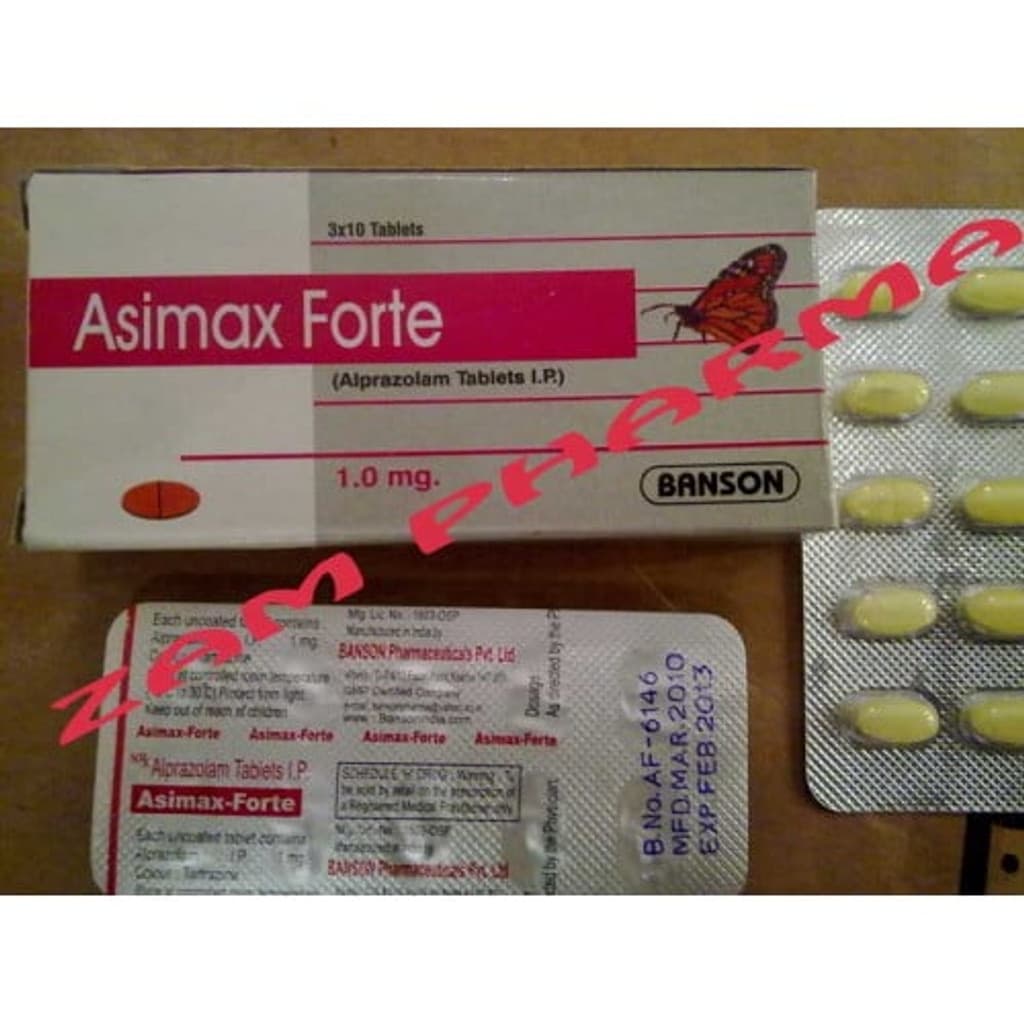 Asimax Forte (Alprazolam) 1mg — Anti Anxiety at Buy Xanaxiety Online Pharmacy